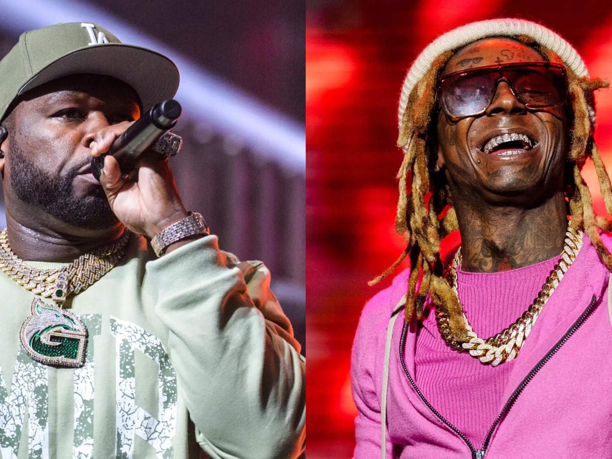 50 Cent Reacts To Lil Wayne Having Microphone Issues Opening For ...