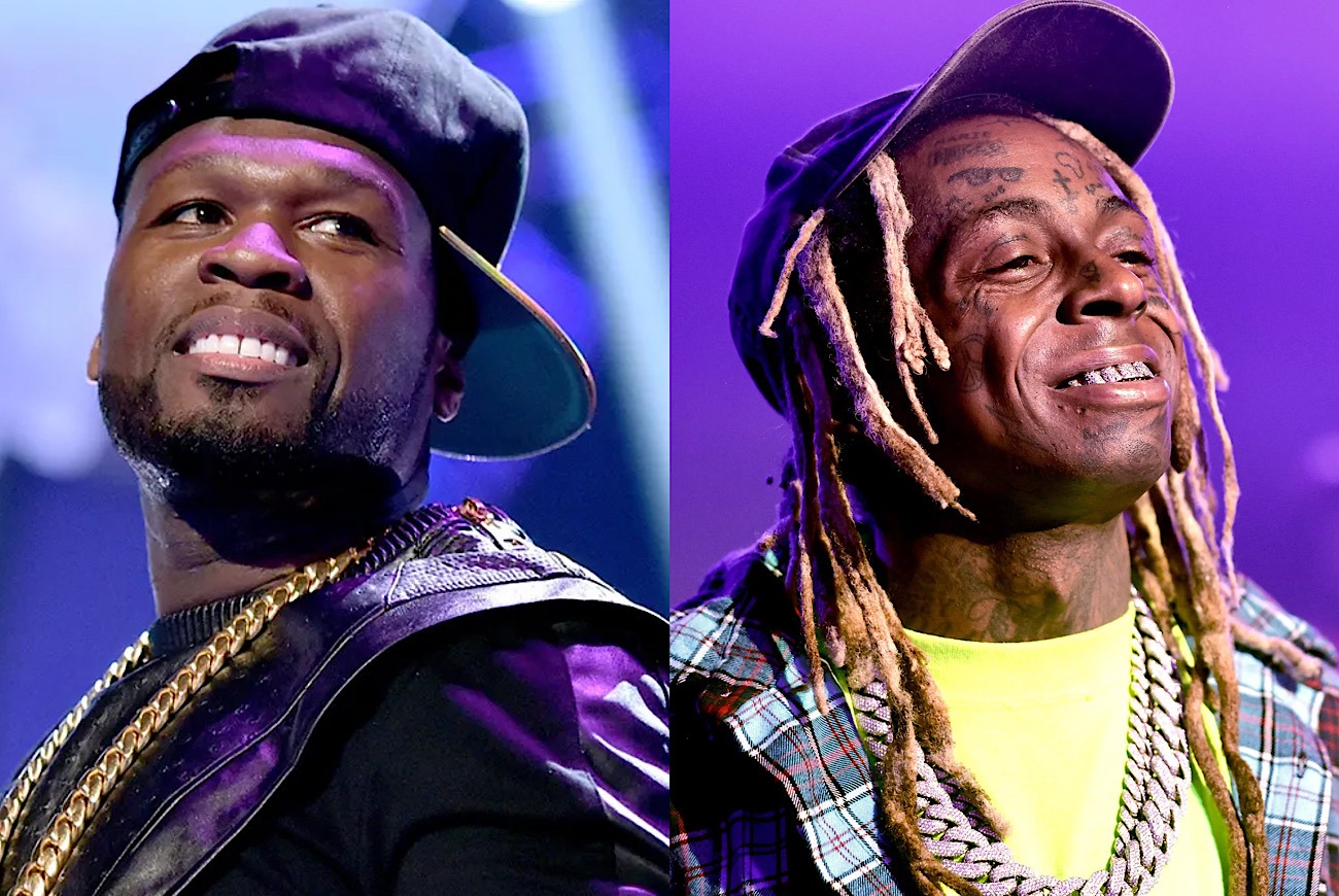 50 Cent Reacts To Lil Wayne Having Microphone Issues Opening For ...